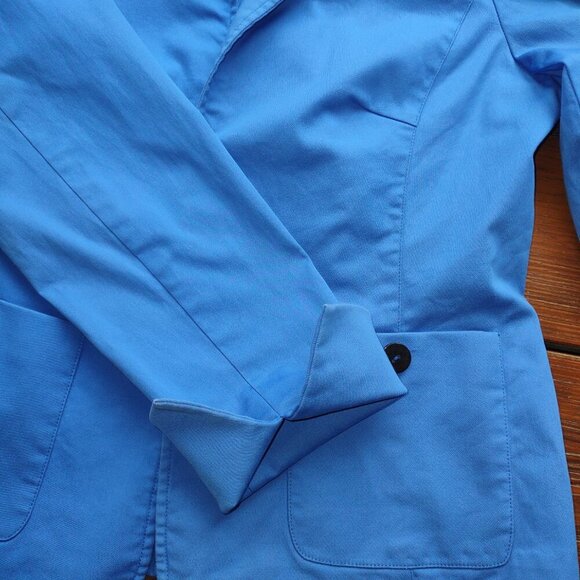 Nina McLemore Open Front Blazer CropTrench Jacket Womens Size 8 Sporty Chic Mod - Picture 3 of 7